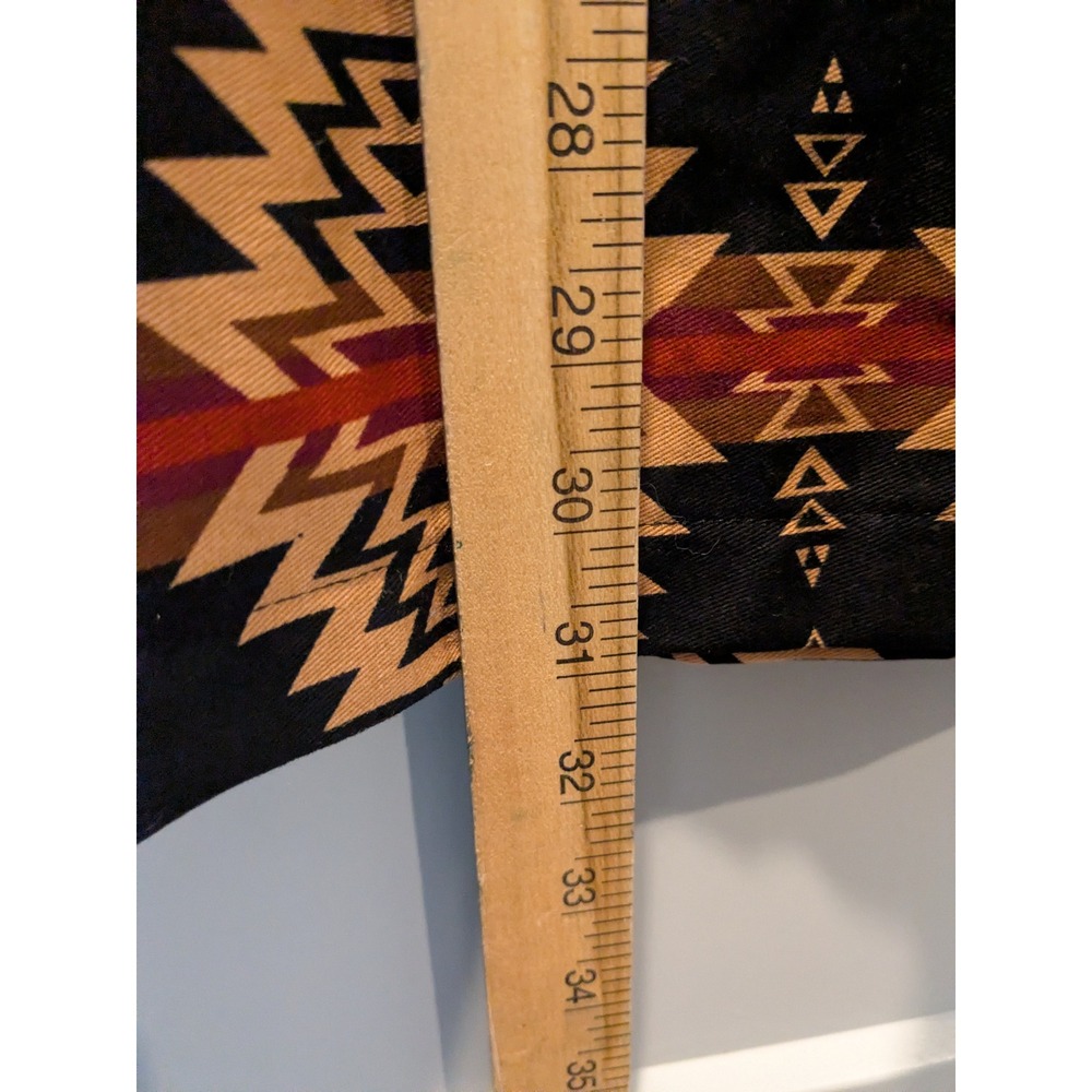 Nomad by Craft Tobacco Black Aztec Twill Shacket XL Black Tan‎ Red Long Sleeve - Picture 5 of 9